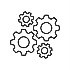 Fototapeta premium System Integration vector icon illustration concept color outline