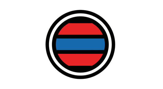 Red Blue and Black Circle Logo.