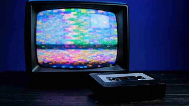 Retro TV and video game console.