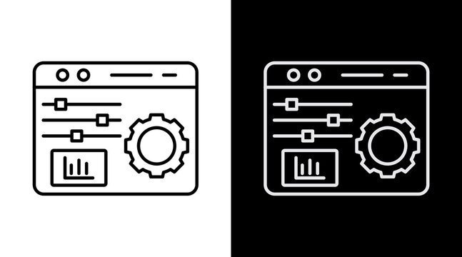 Panel White Icon Set Design
