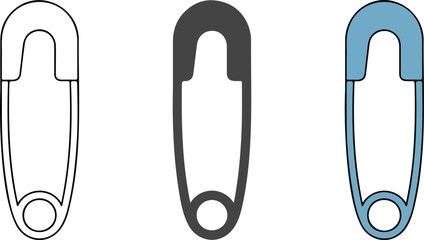 Set of minimalist planet Saturn icons in outline silhouette and colorful flat vector styles for space design. © MST