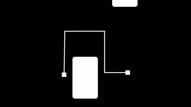 Motion graphics of Medical data rectangle infographic 3 steps template animation. Sequence options HD video. Animated blank diagram visualization. 4k Process layout empty design element icon