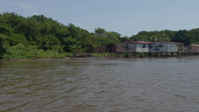 Lakeside stilt houses on Lake Maracaibo, Venezuela