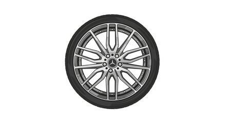Obraz premium illustration of car wheels and rims