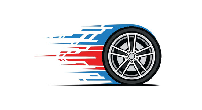 wheel speed illustration logo