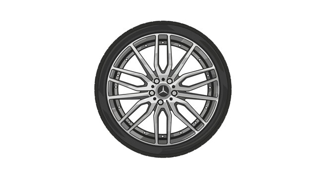 illustration of car wheels and rims