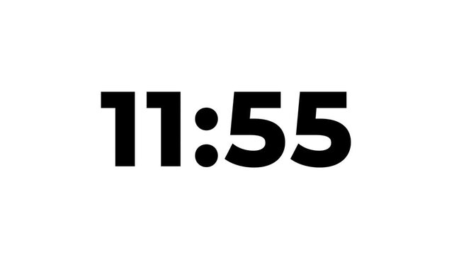 13 Minute countdown, 780s second Digital Countdown timer animation from 780 to 0 seconds, Simple 13 Minute countdown timer. 780s second countdown with black background. 4k