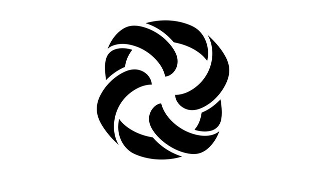 A simple black camera shutter icon on a white background