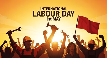 International Labour Day Crowd Sunset