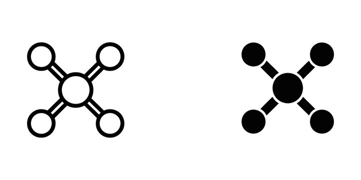 molecular structure comparison carbon vs silicon flat design vector illustration