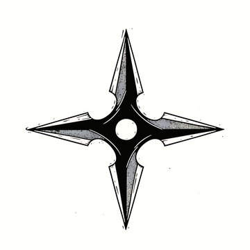 Shuriken Japanese throwing star weapon.