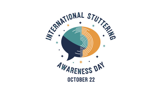 International Stuttering Awareness Day Logo Design.