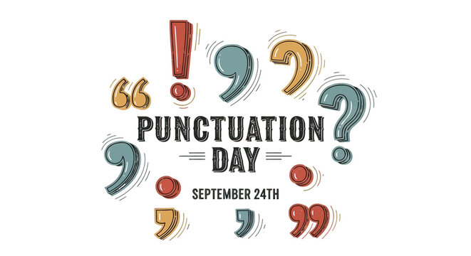 Punctuation Day Celebration with Various Symbols.