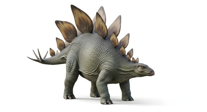 Stegosaurus isolated on pure white background