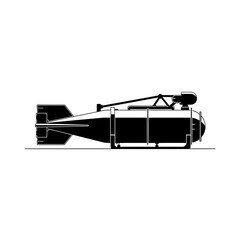 Obraz premium Side view of a racing car.