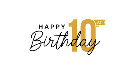 Fototapeta premium Birthday Celebration Tenth Anniversary Design