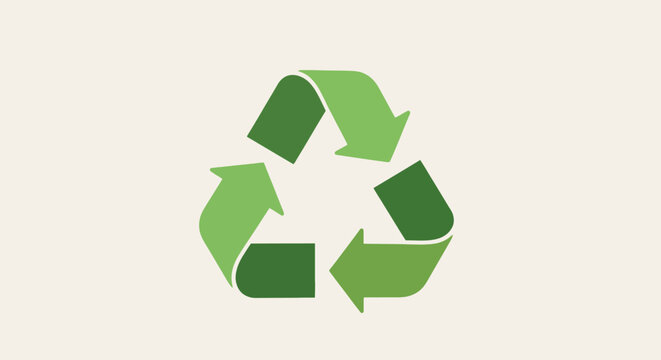 Green recycle symbol icon for environmental sustainability, ecology, waste management, and zero waste concept isolated on background