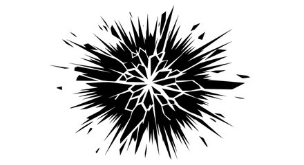 Naklejka premium Black Ink Explosion Abstract Design Element.