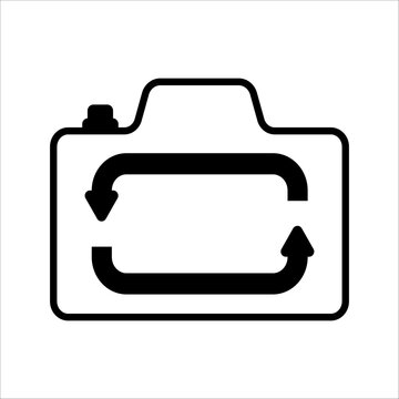 Reverse camera vector icon