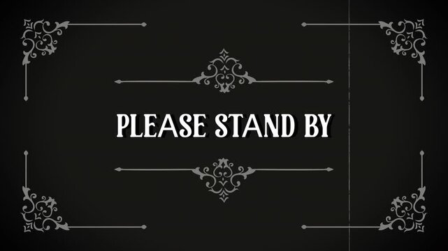 Retro Silent Movie Title Card with Standby Text Vintage Film Style