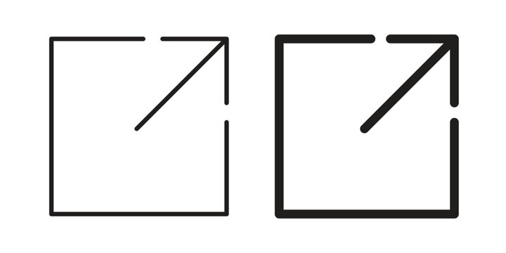 External link icon and symbol. Vector logo design element.