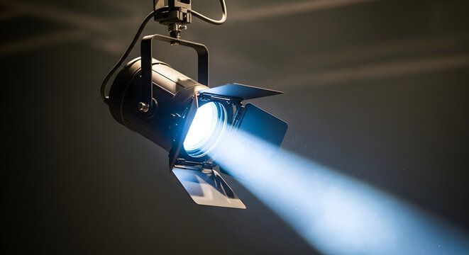 Stage Spotlight Projecting Bright Beam
