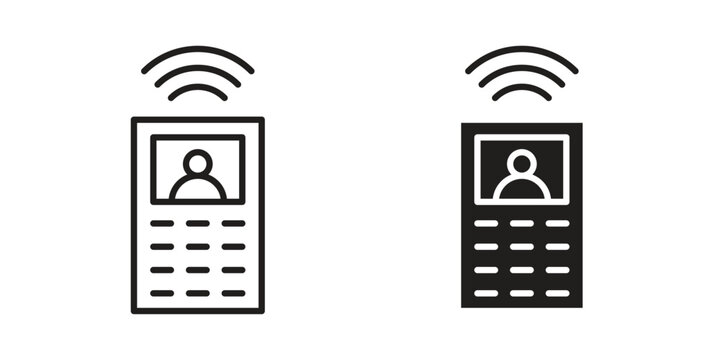 Interphone icon and symbol. Vector logo design element.