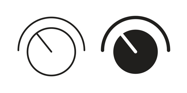 Knob icon and symbol. Vector logo design element.