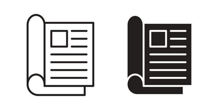 Magazines icon and symbol. Vector logo design element.
