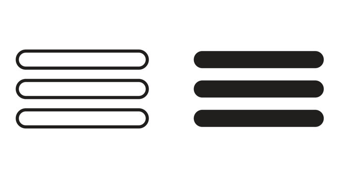 Menu icon and symbol. Vector logo design element.