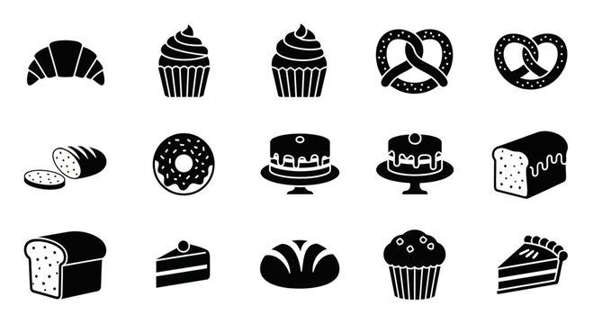 Bakery and Pastry Icon Set