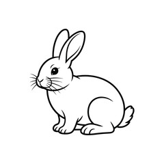Obraz premium Black and white cartoon of a sad looking sheep wool