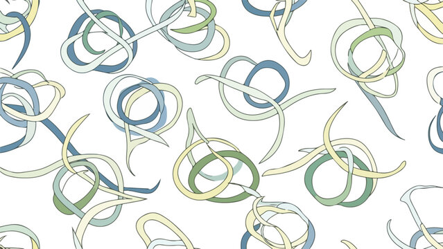 Colorful Swirling Abstract Shapes Pattern.
