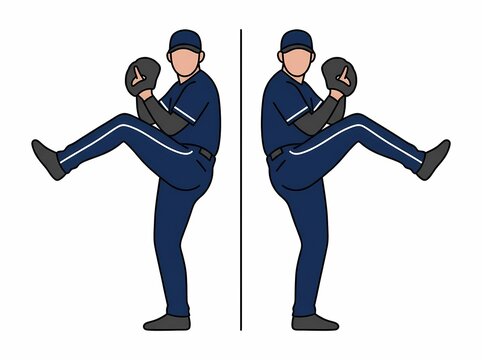 an ambidextrous baseball pitcher throwing with both hands representing switching pitcher strategy rare athletic versatility biomechanics training performance and tactical sports concept