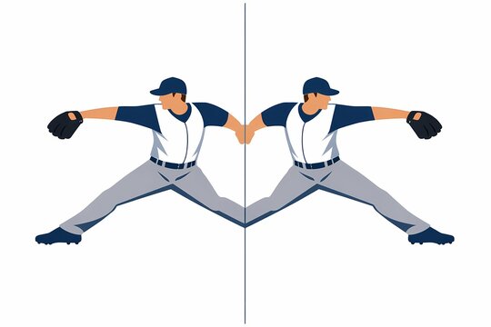 an ambidextrous baseball pitcher throwing with both hands representing switching pitcher tactics rare athletic versatility biomechanics training coordination and sports strategy concept
