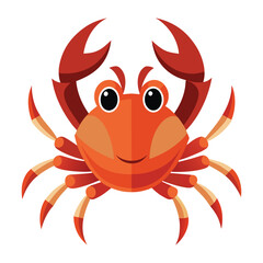 Fototapeta premium Detailed crab illustration for ocean life and seafood themes.