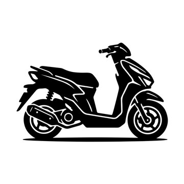 Modern Urban Matic Scooter Icon
Minimalist black and white vector illustration of a modern automatic scooter, representing efficient city mobility and daily commuting