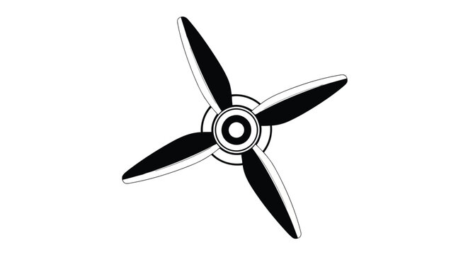 Propeller Clipart Black And White