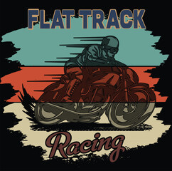 Flat Track Racing Poster – Bold Motorsport Design © Sajol