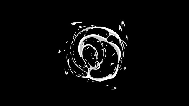 2D cartoon liquid FX, splash water burst explosion, fluid flash elements, liquid drip burst, cartoon bubbles explosion, water flow animation on black screen background.