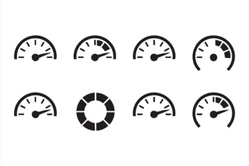 Measurement and progress indicator icon pack for dashboard interfaces