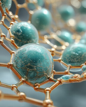 hex-like lipid lattice with mint nanospheres slipping between lipids