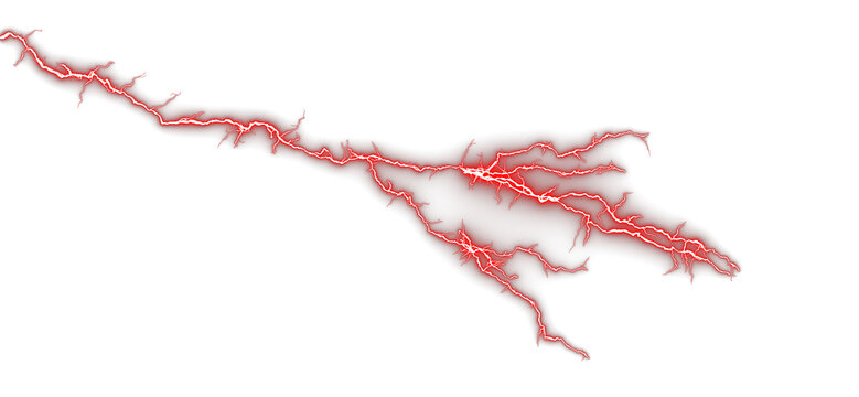 Electric energy plasma blazing cut-out on transparent backgrounds 3d illustration png file