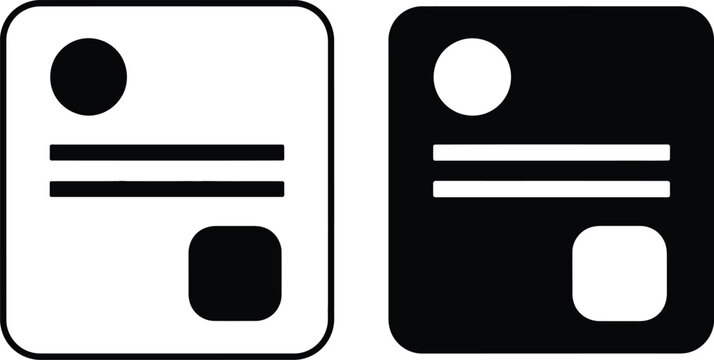 Black and white dice faces with rounded corners