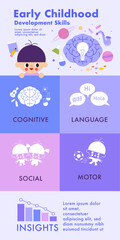 Child Development Concept with Colorful Learning Infographic Design
