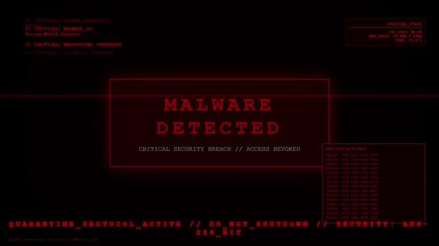 Cyber Security Malware Alert Digital Threat Detection.