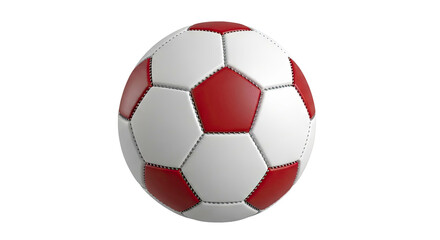 Fototapeta premium Red and White Soccer Ball