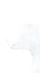 Fototapeta premium Close-up view of a single, translucent water droplet creating ripples on a pristine white surface, symbolizing purity, freshness, and delicate motion, close up