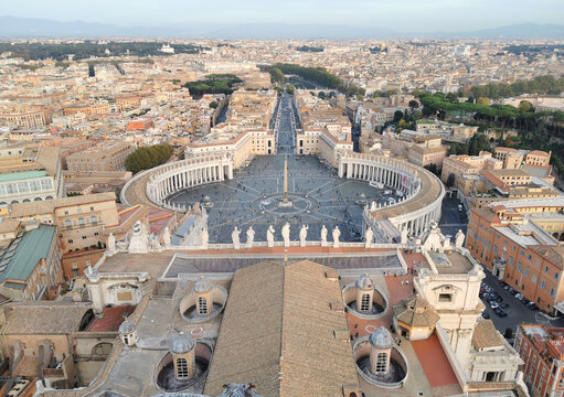 St. Peter's square, Vatican, view from St. Peter Basilica
