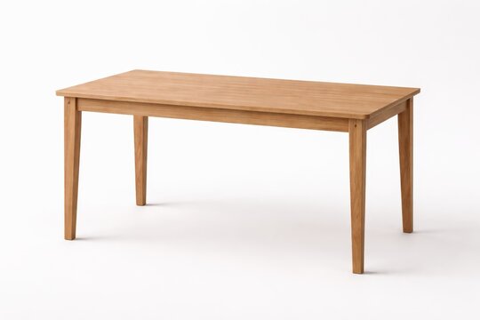 Isolado no fundo claro, mockup de mesa de madeira vazia servindo como pedestal para apresenta&ccedil;&atilde;o de produtos e publicidade